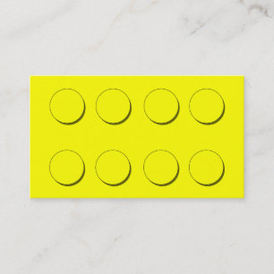 Plastic Building Block (Yellow) Business Card