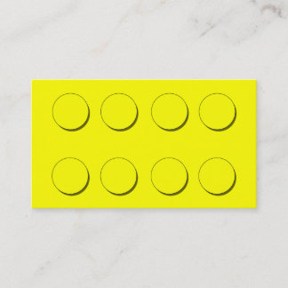 Plastic Building Block (Yellow) Business Card