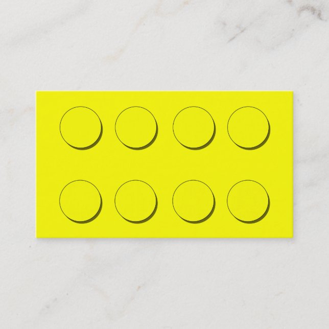 Plastic Building Block (Yellow) Business Card (Front)