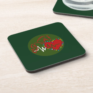 Plastic Coaster Christmas Logo