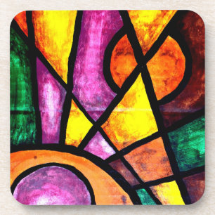 Plastic Coaster, Comet Chaser Acrylic Painting Coaster