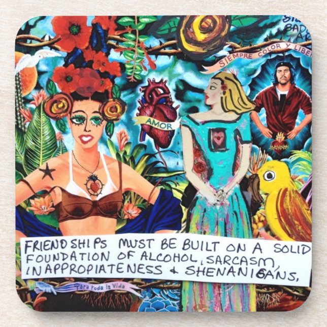 Plastic COASTER-PK/6FRIENDSHIP,SHENANIGANS, Coaster (Front)