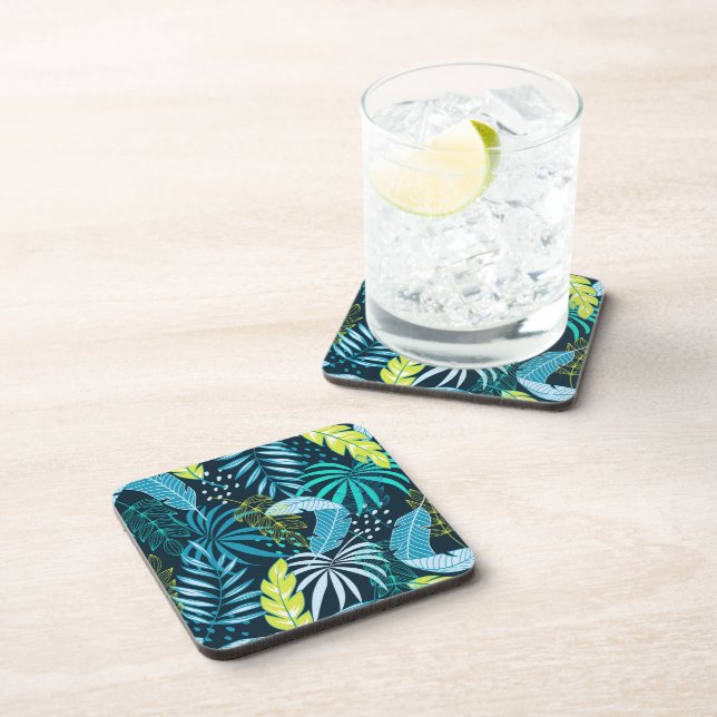 Plastic Coasters Tropical Palms (Right Side)