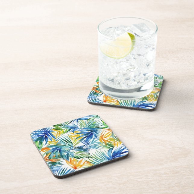 Plastic Coasters Tropical Palms (Right Side)
