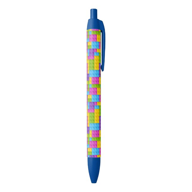 Plastic Construction Blocks Pattern Black Ink Pen (Bottom (Vertical))