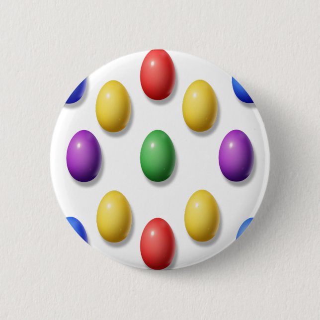 Plastic Easter Eggs 6 Cm Round Badge (Front)