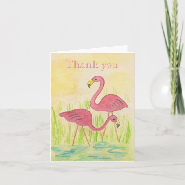 Plastic Flamingos thank you card (Front)