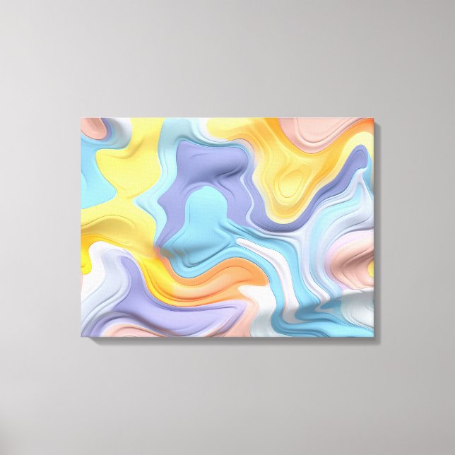 Plastic Fluid Shapes Canvas Print (Front)