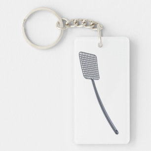 Plastic fly swatter key ring