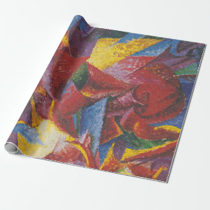 Plastic forms of a horse - Umberto Boccioni Wrapping Paper