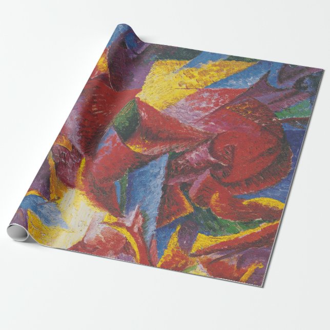 Plastic forms of a horse - Umberto Boccioni Wrapping Paper (Unrolled)