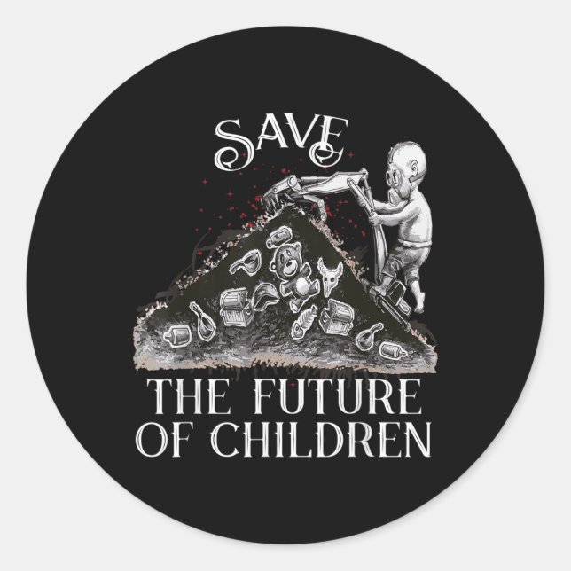 Plastic-free Environmental Protection Climate Chan Classic Round Sticker (Front)