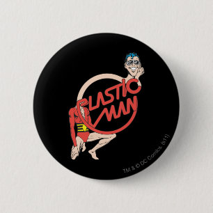 Plastic Man Rubberneck Sign 6 Cm Round Badge