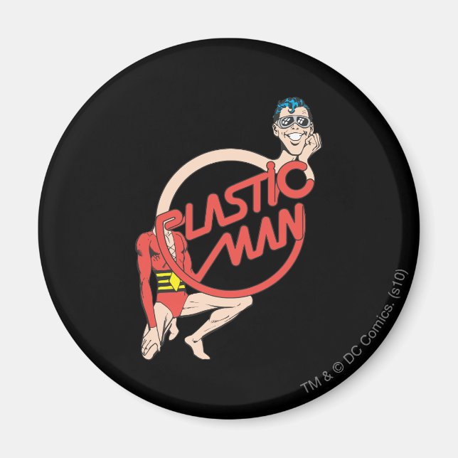 Plastic Man Rubberneck Sign Magnet (Front)