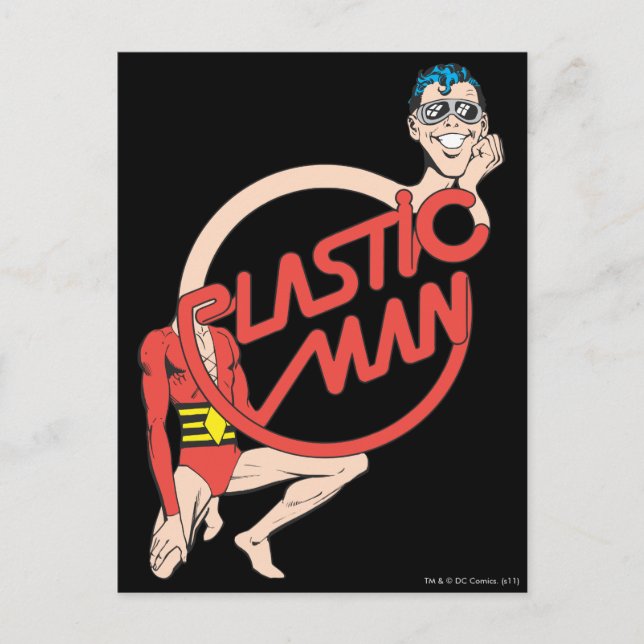 Plastic Man Rubberneck Sign Postcard (Front)