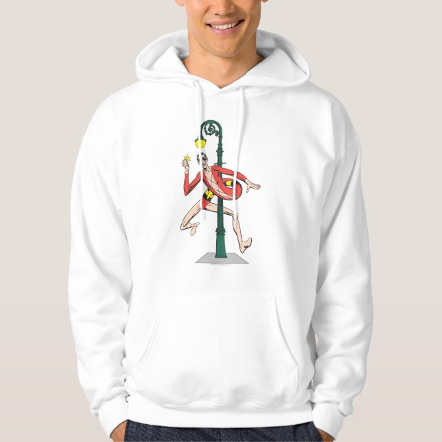 Plastic Man Wraps Streetlamp Hoodie (Front)