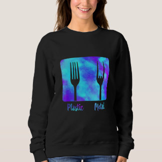 Plastic Metal Fork Rock On Heavy Metal Music 2 Sweatshirt