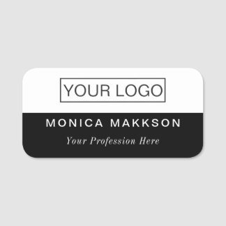 Plastic Name Tag Magnetic or Pin Custom Logo