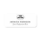 Plastic Name Tag Magnetic or Pin Custom Logo