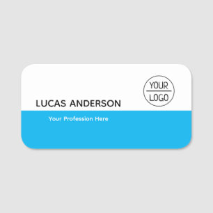 Plastic Name Tag Magnetic or Pin Custom Logo