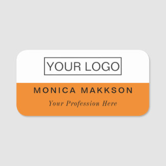Plastic Name Tag Magnetic or Pin Custom Logo