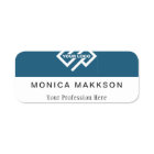 Plastic Name Tag Magnetic or Pin Custom Logo