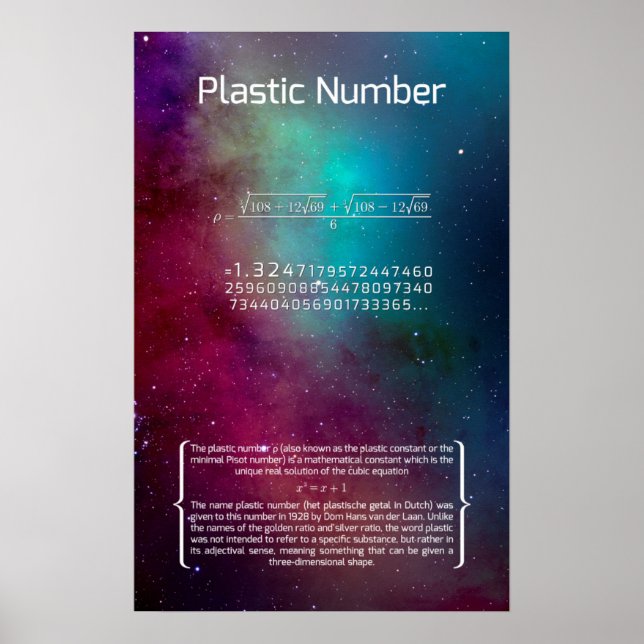 Plastic Number Poster (Front)