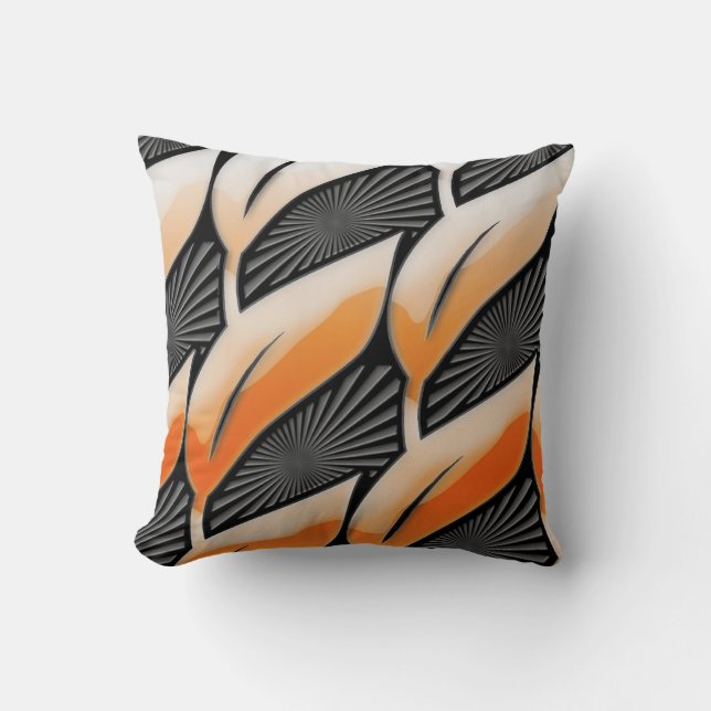 Plastic Orange Leaves Cushion (Front)