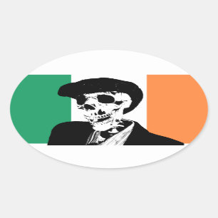 Plastic Paddy Pogue Small Window Oval Oval Sticker