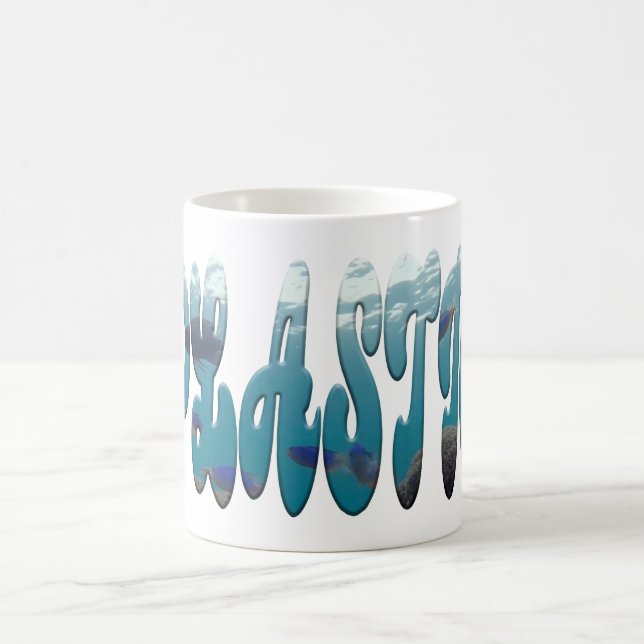 Plastic pollution coffee mug (Center)