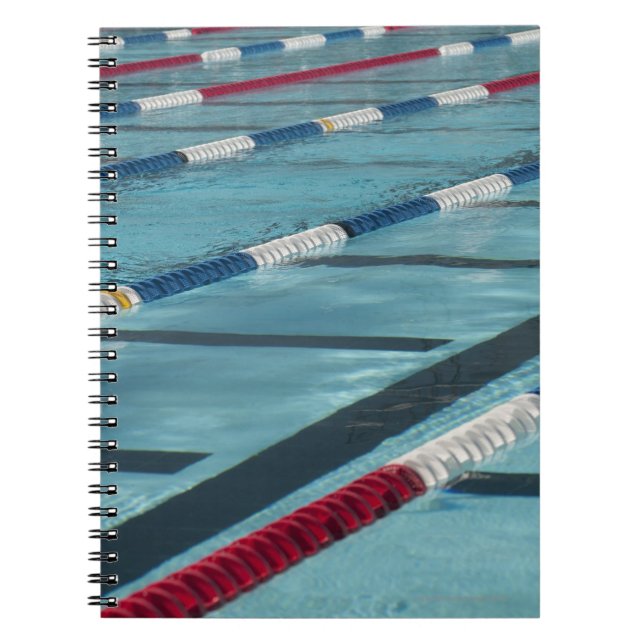 Plastic separators in a swimming pool creating notebook (Front)
