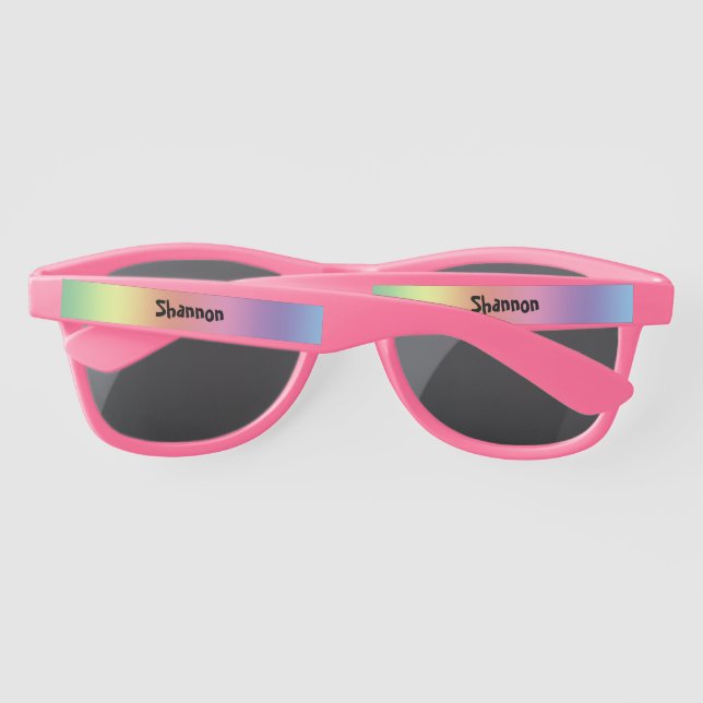 Plastic Sunglasses - Rainbow Hues and  (Back)