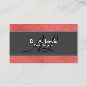 Plastic Surgeon Business Card - Monogram