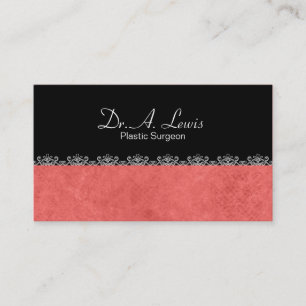 Plastic Surgeon Business Card - Pink Lace