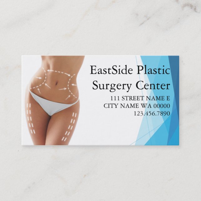 Plastic Surgeon Cosmetic Medical Spa Business Card (Front)