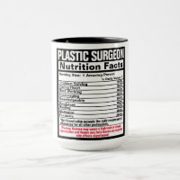 Plastic Surgeon Doctor Funny Nutrional Facts 