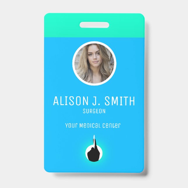 Plastic surgeon / Doctor / Surgeon assistant ID Badge (Front)