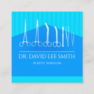 Plastic surgeon / Doctor / Surgeon assistant Squar Square Business Card
