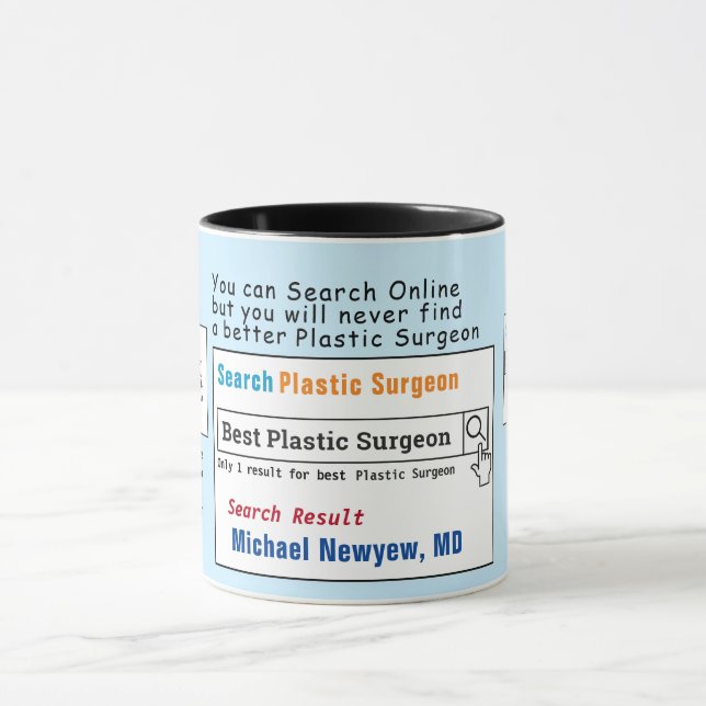Plastic Surgeon Funny Best Search Mug (Center)
