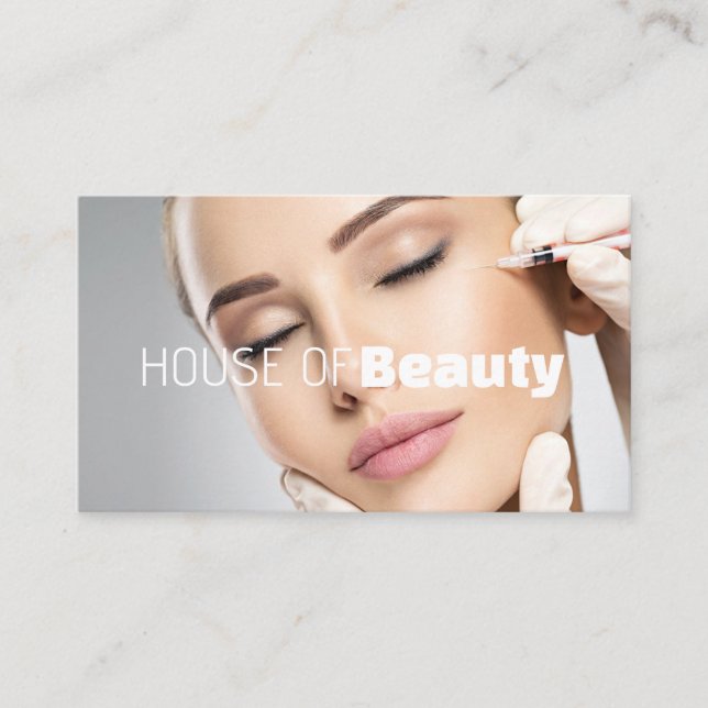 Plastic Surgeon Injector Beauty Salon   Business Card (Front)
