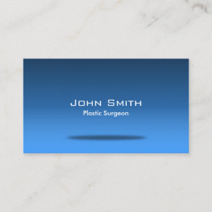Plastic Surgeon Professional Blue Business Card
