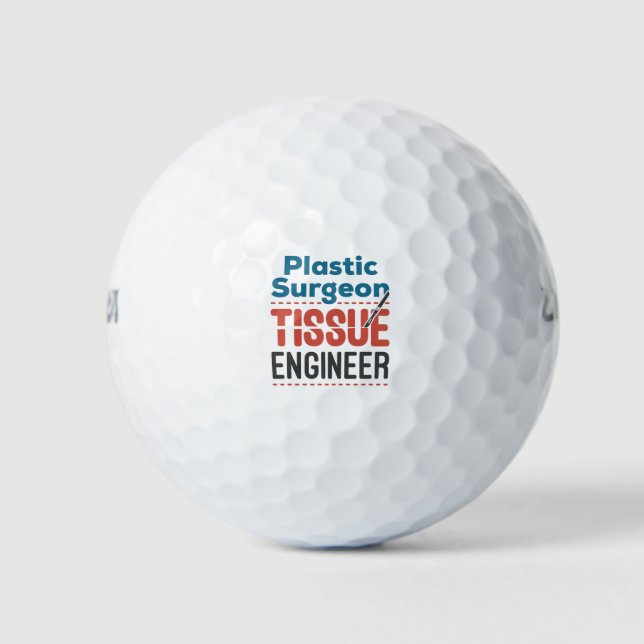 Plastic Surgeon Tissue Engineer Golf Balls (Front)