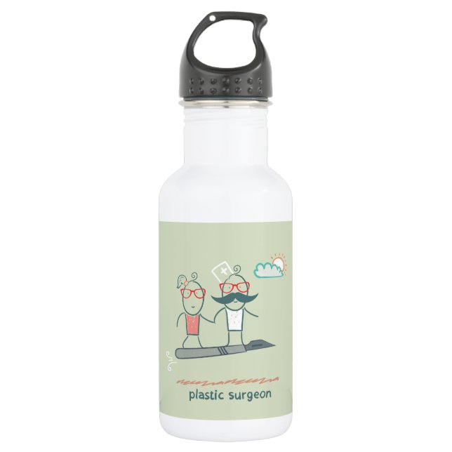 Plastic Surgeon Water Bottle (Front)