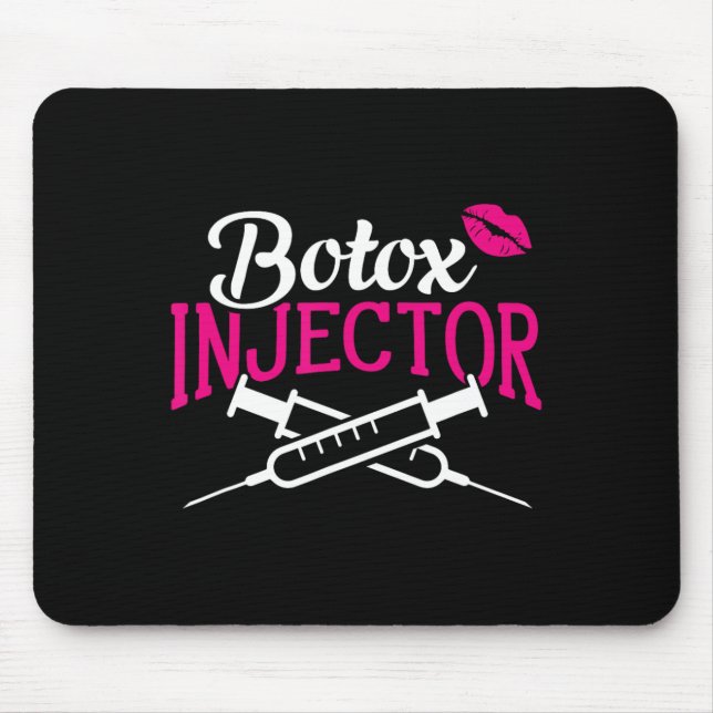 Plastic Surgery Cosmetic Nurse Lips Injector Botox Mouse Mat (Front)