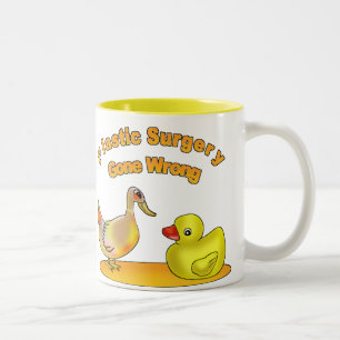 Plastic Surgery Gone Wrong Two-Tone Coffee Mug