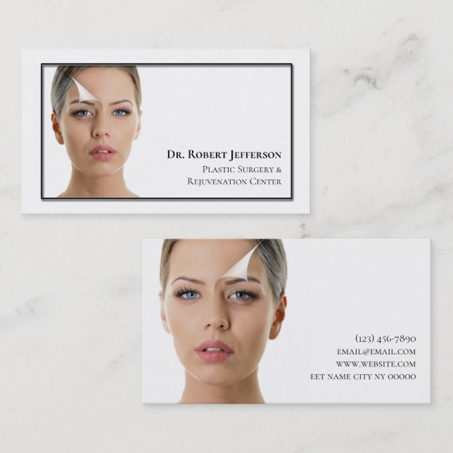 Plastic Surgery & Rejuvenation Centre Business Card (Front/Back)