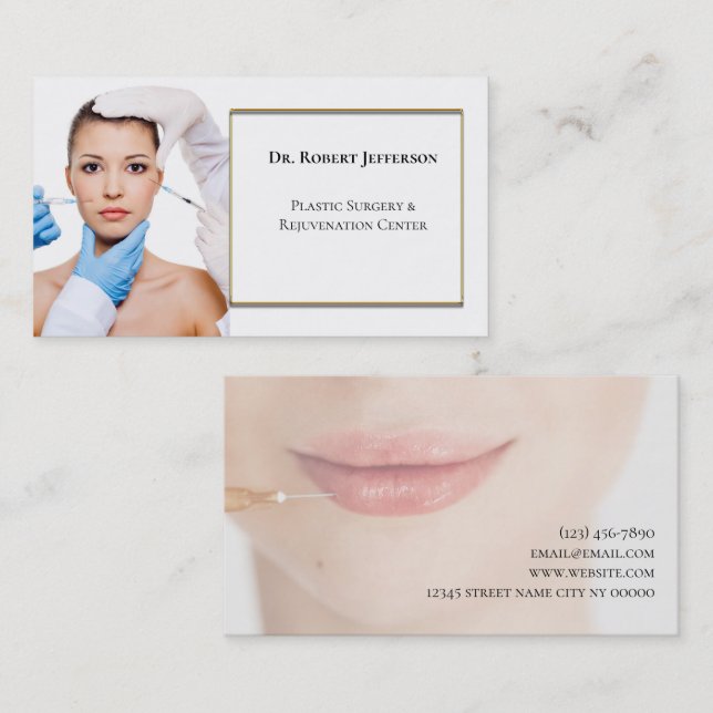 Plastic Surgery & Rejuvenation Centre Business Card (Front/Back)
