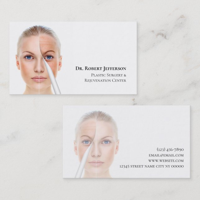 Plastic Surgery & Rejuvenation Centre Business Card (Front/Back)