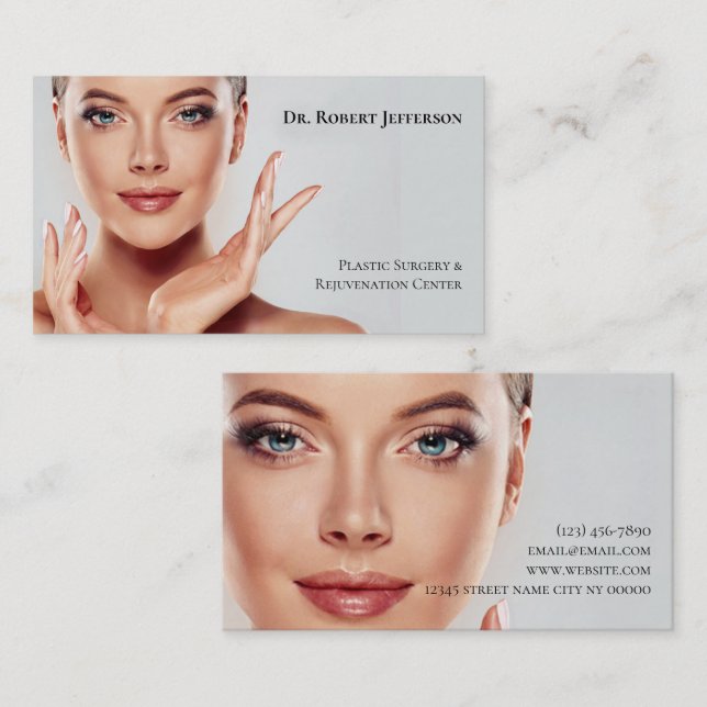 Plastic Surgery & Rejuvenation Centre Business Card (Front/Back)