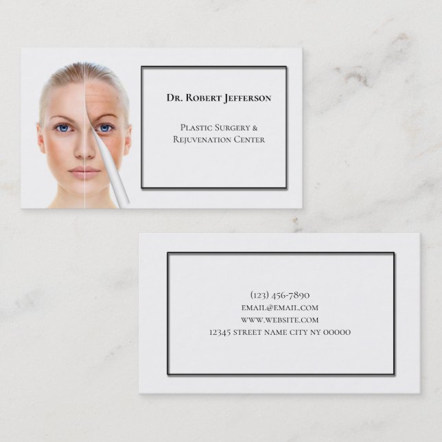 Plastic Surgery & Rejuvenation Centre Business Card (Front/Back)